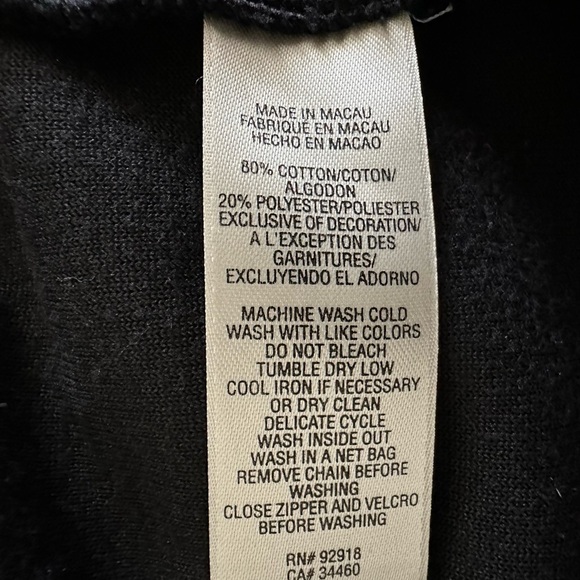 Vintage Y2K Juicy Couture S French Terry Black Zip Up Hoodie Jacket - Picture 6 of 11